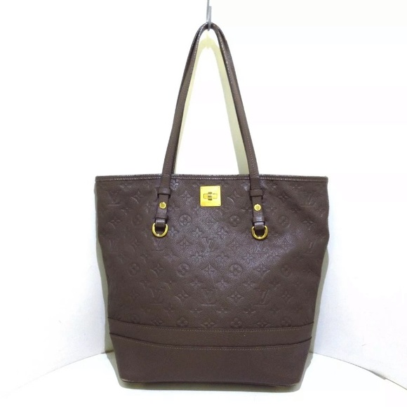 Louis Vuitton  LEATHER TOTE AND POUCH BAG - Picture 3 of 11